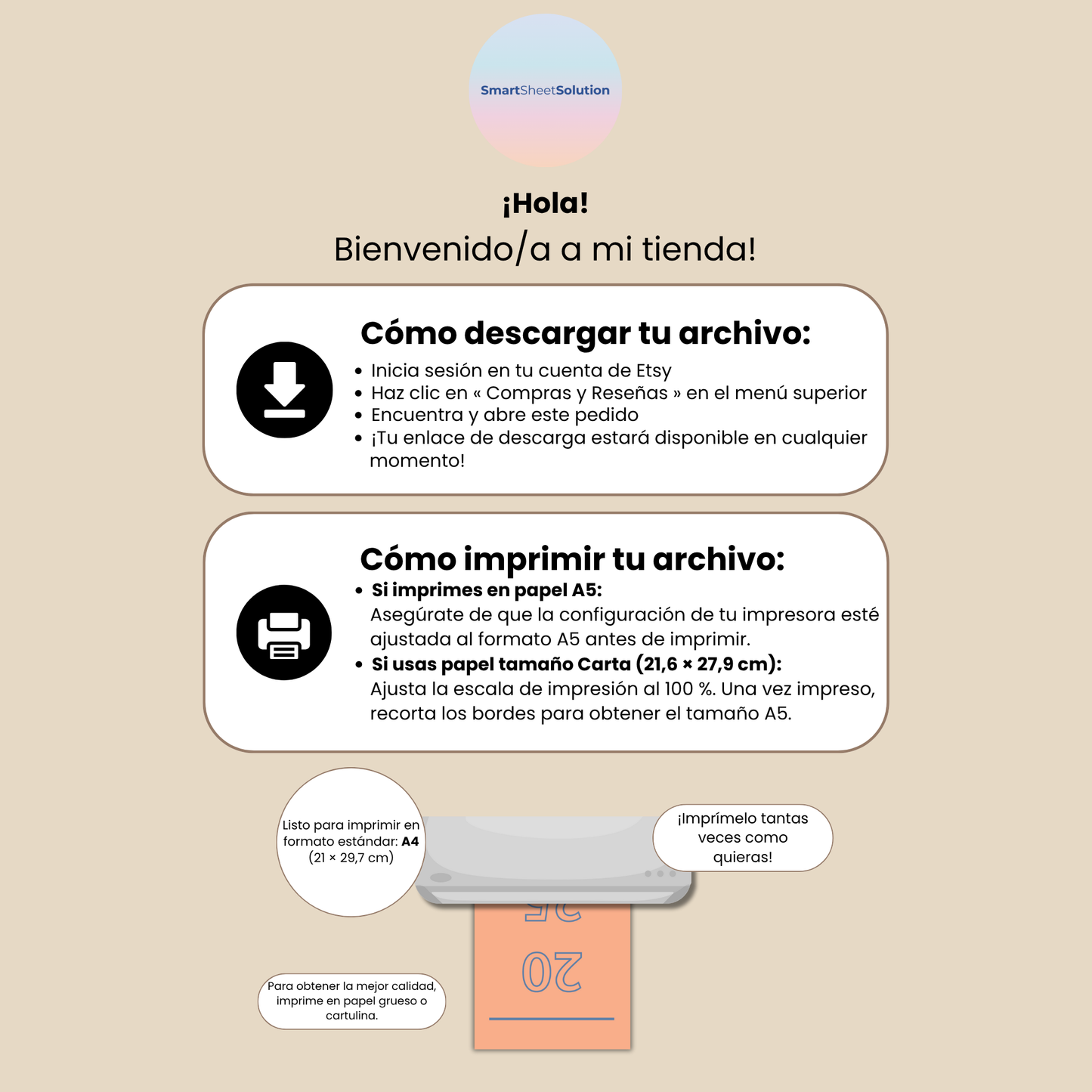 Bullet Journal 2025 2026 imprimible en español, Pack completo paginas planner A4 y A5, Plantillas editable PDF, Bujo, Planificador agenda