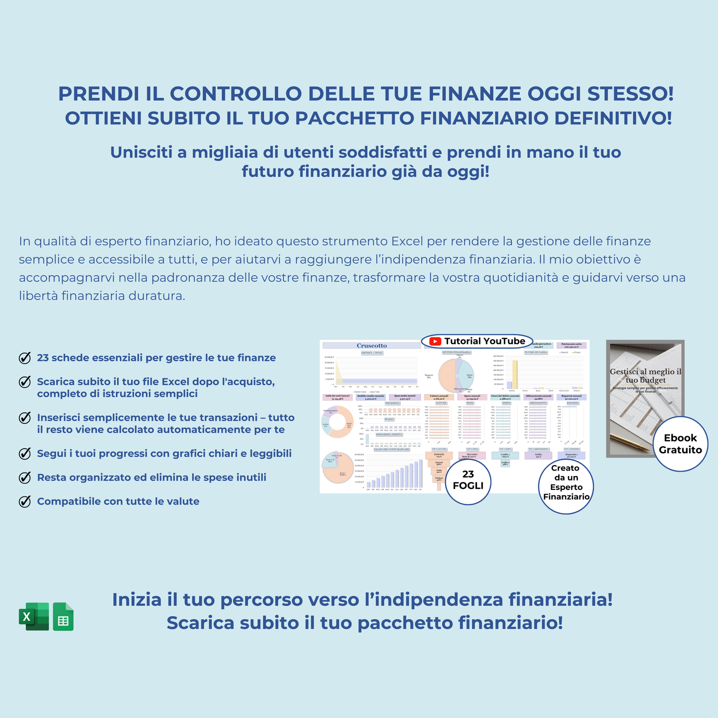 Budget mensile italiano budget annuale italiano Excel & Google Sheets Template budget Pianificatore finanze Personale Monitoraggio risparmi