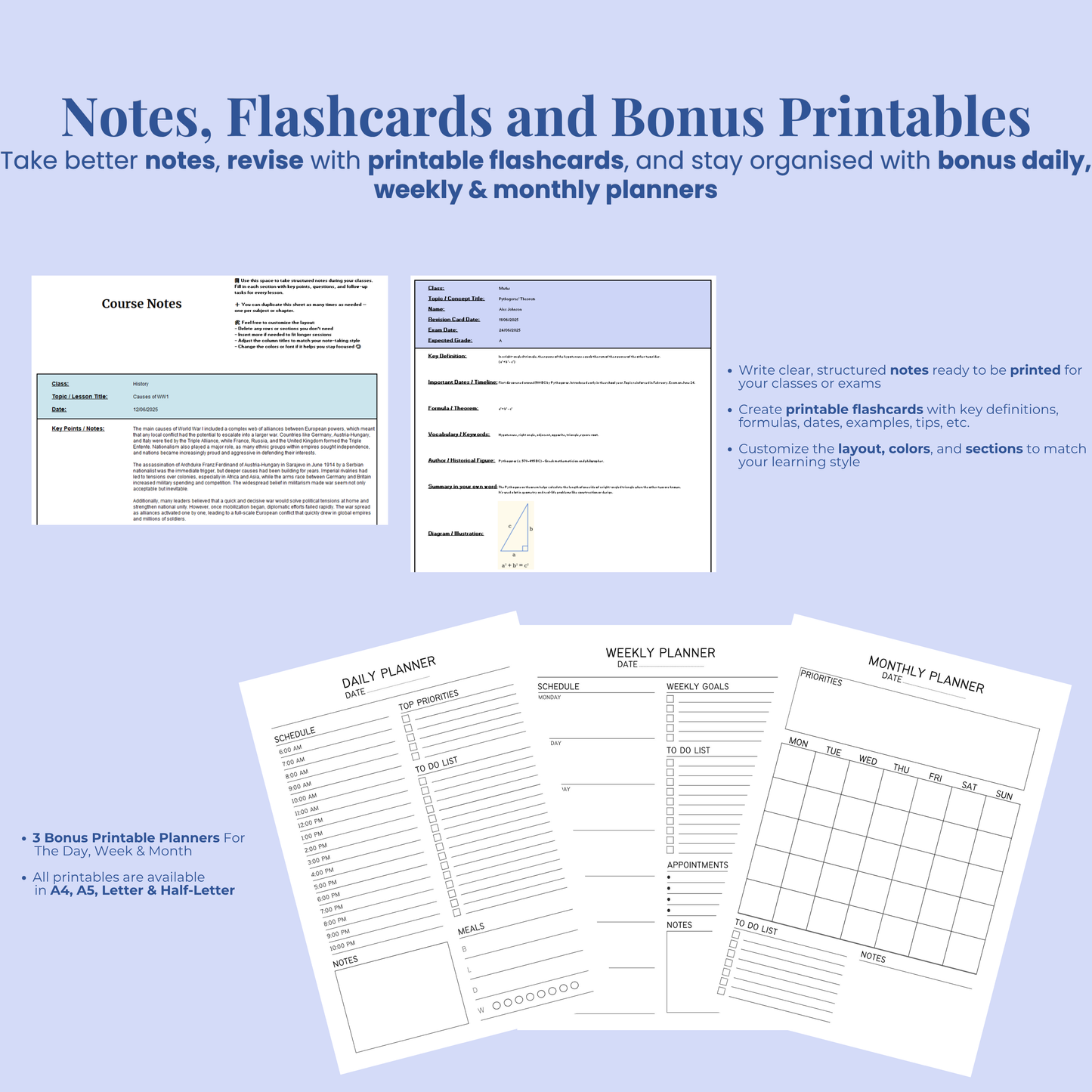 Ultimate Student Planner Spreadsheet Excel Google Sheets Assignment Tracker College Study Template University Task Planner Academic School