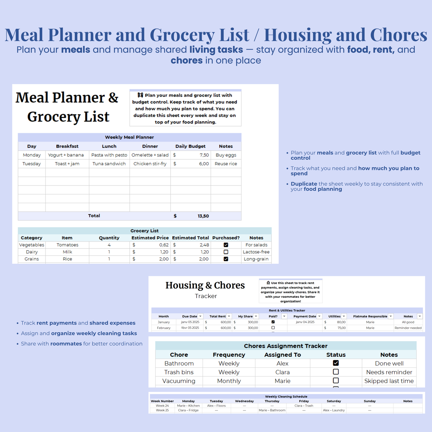 Ultimate Student Planner Spreadsheet Excel Google Sheets Assignment Tracker College Study Template University Task Planner Academic School