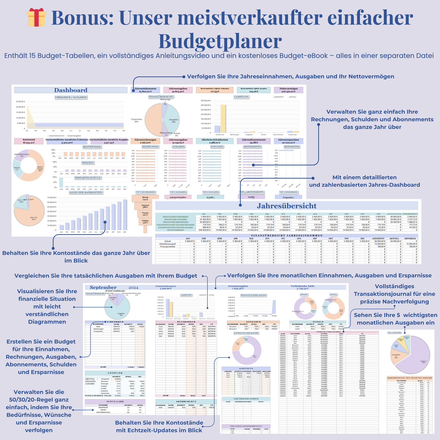 Ultimativer Studienplaner auf Deutsch Excel Google Sheets Studentenplaner Schulplaner Lernplan Vorlage Aufgabenplaner Tracker Uni Akademisch