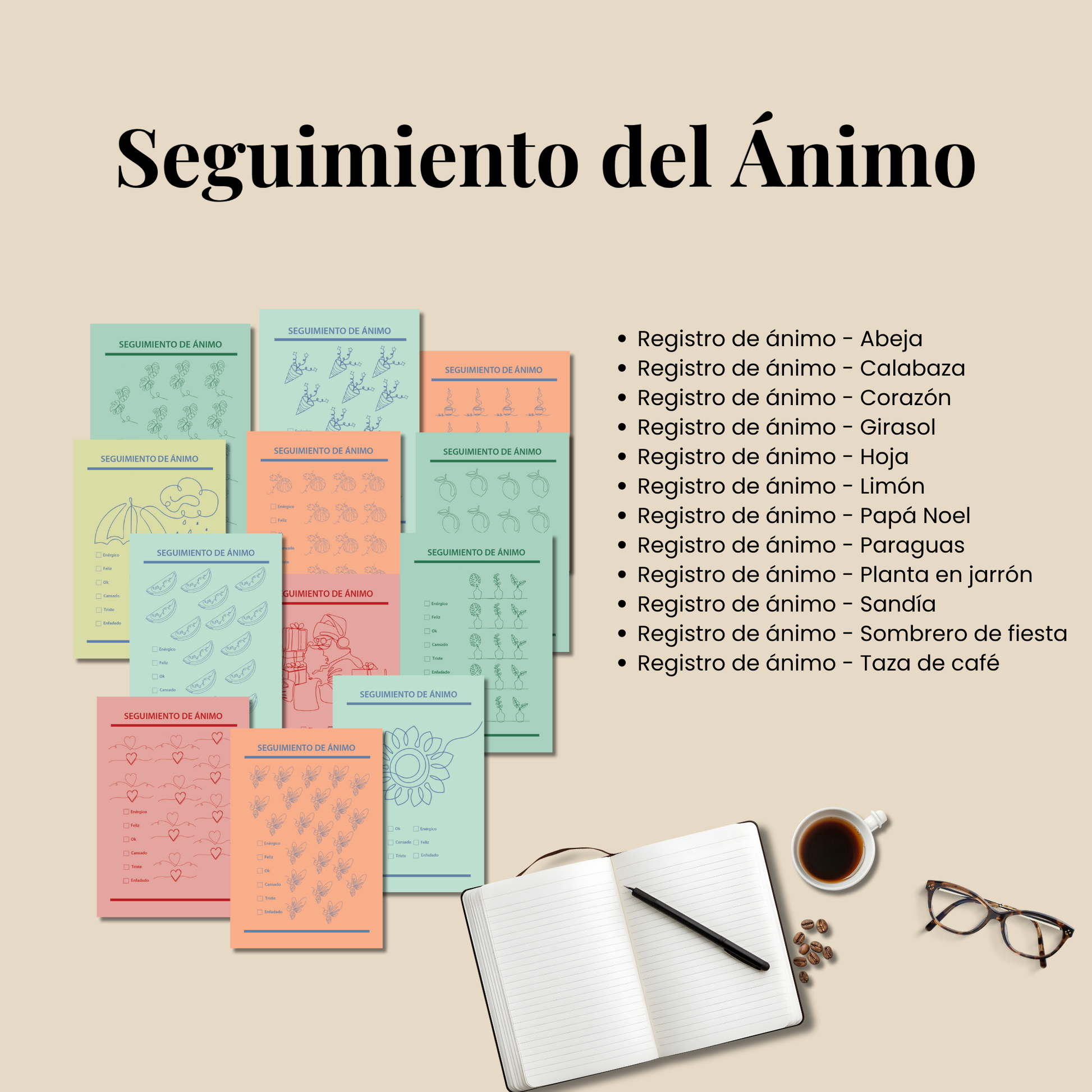 Bullet Journal 2025 2026 imprimible en español, Pack completo paginas planner A4 y A5, Plantillas editable PDF, Bujo, Planificador agenda