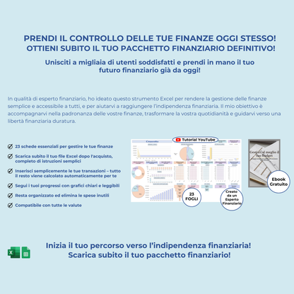 Budget mensile italiano budget annuale italiano Excel & Google Sheets Template budget Pianificatore finanze Personale Monitoraggio risparmi