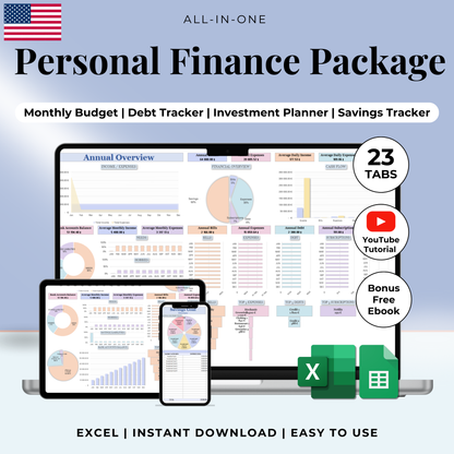 budget bundle financial bundle budget planner all in one budget complete budget Excel budget Google Sheets plan money tracker finance tracker simple budget easy budgeting home finances expense sheet