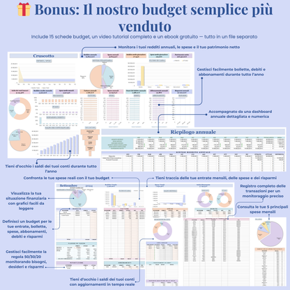 Planner studenti in italiano Excel Google Sheets organizzazione studente studio orario compiti università agenda scolastica completa voti