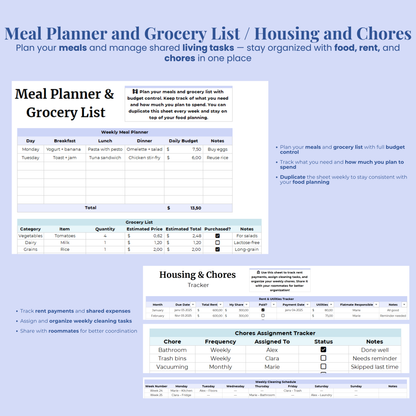 Ultimate Student Planner Spreadsheet Excel Google Sheets Assignment Tracker College Study Template University Task Planner Academic School