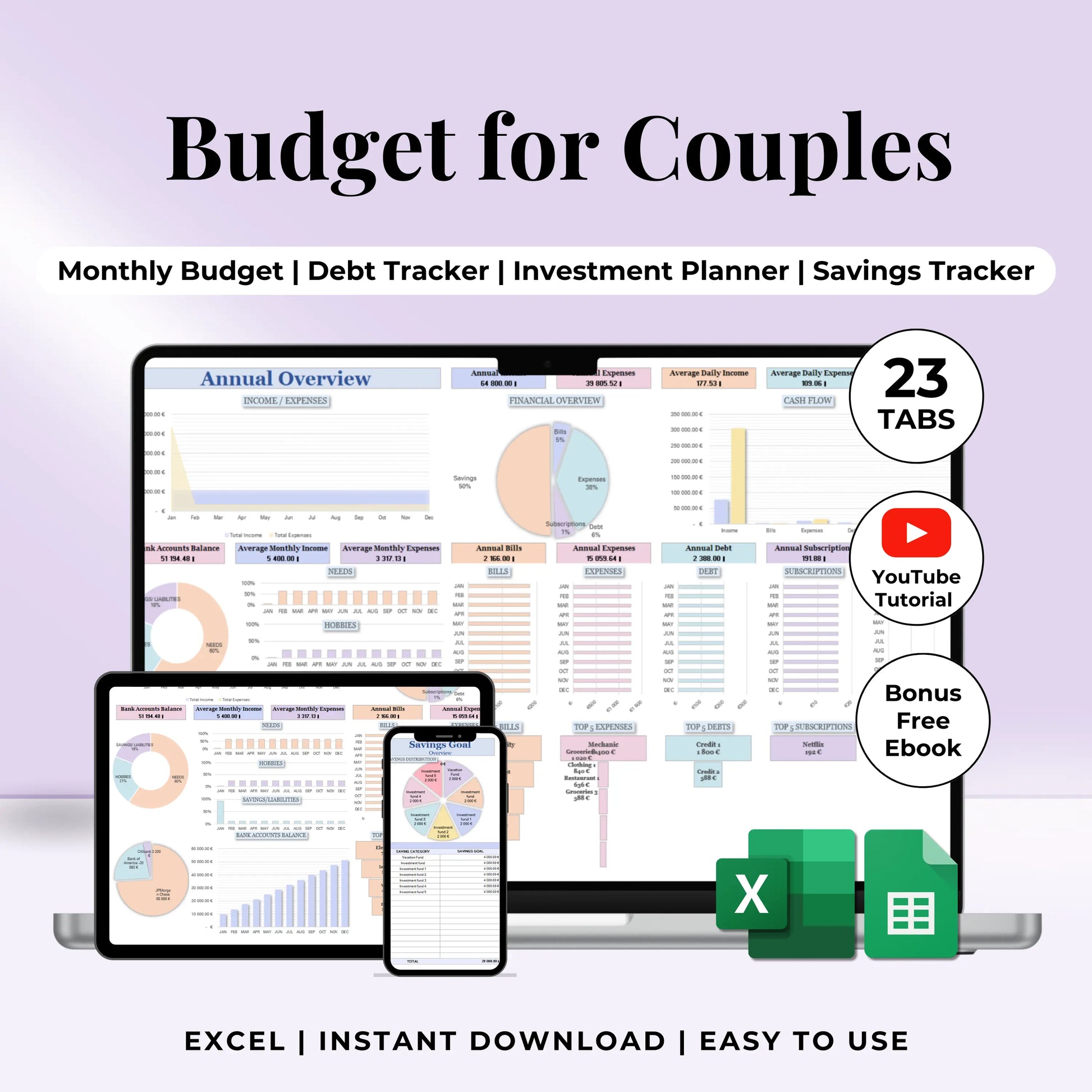 exemple budget couple excel - 1