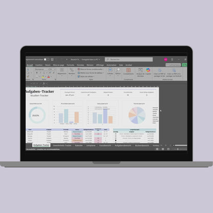 Ultimativer Studienplaner auf Deutsch Excel Google Sheets Studentenplaner Schulplaner Lernplan Vorlage Aufgabenplaner Tracker Uni Akademisch