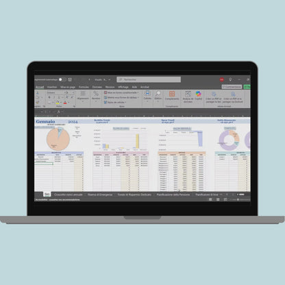 Budget mensile italiano budget annuale italiano Excel & Google Sheets Template budget Pianificatore finanze Personale Monitoraggio risparmi